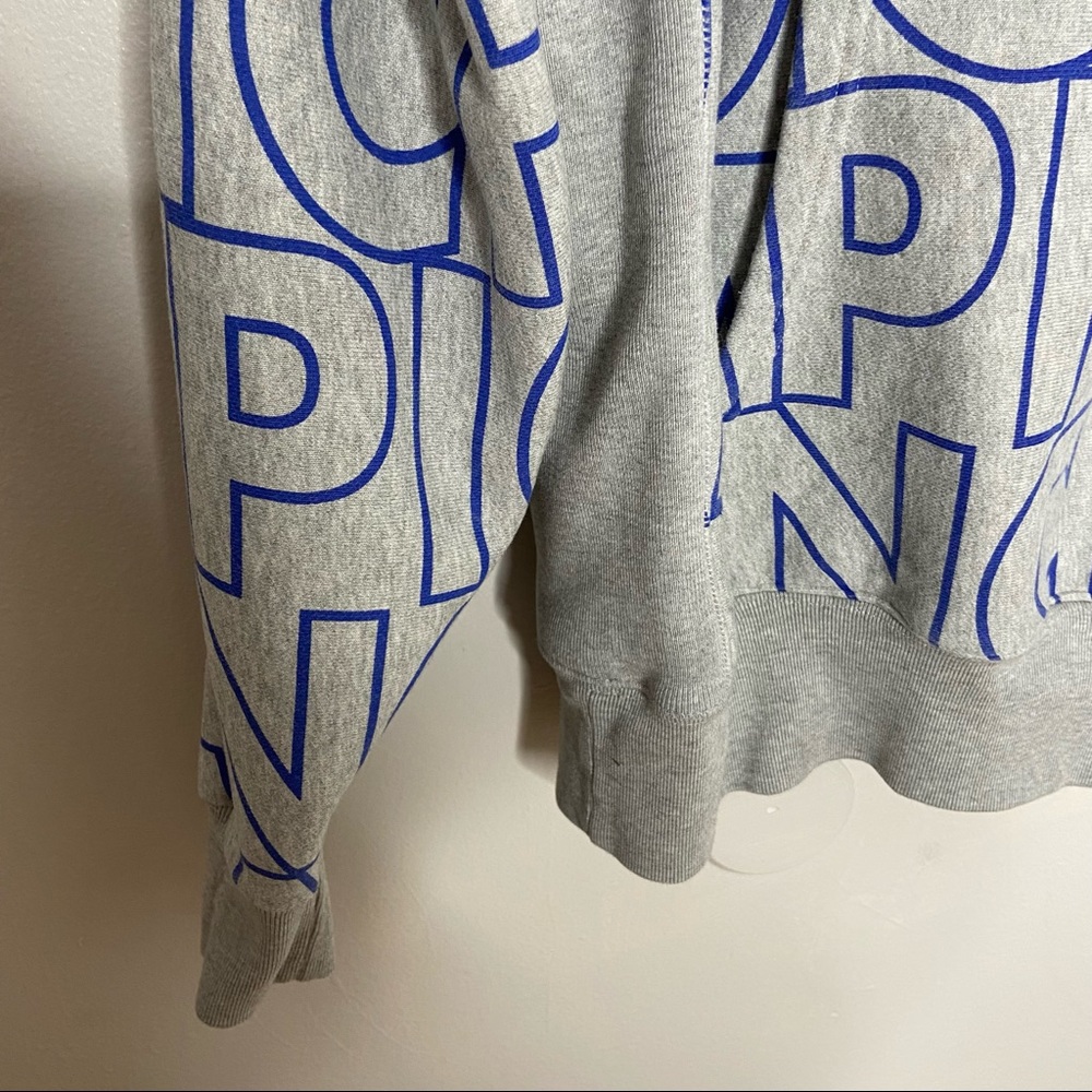 Champion Large Logo Gray Sweatshirt Large - Picture 3 of 9